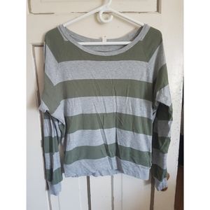 Aritzia TNA Long Sleeve Striped Tshirt